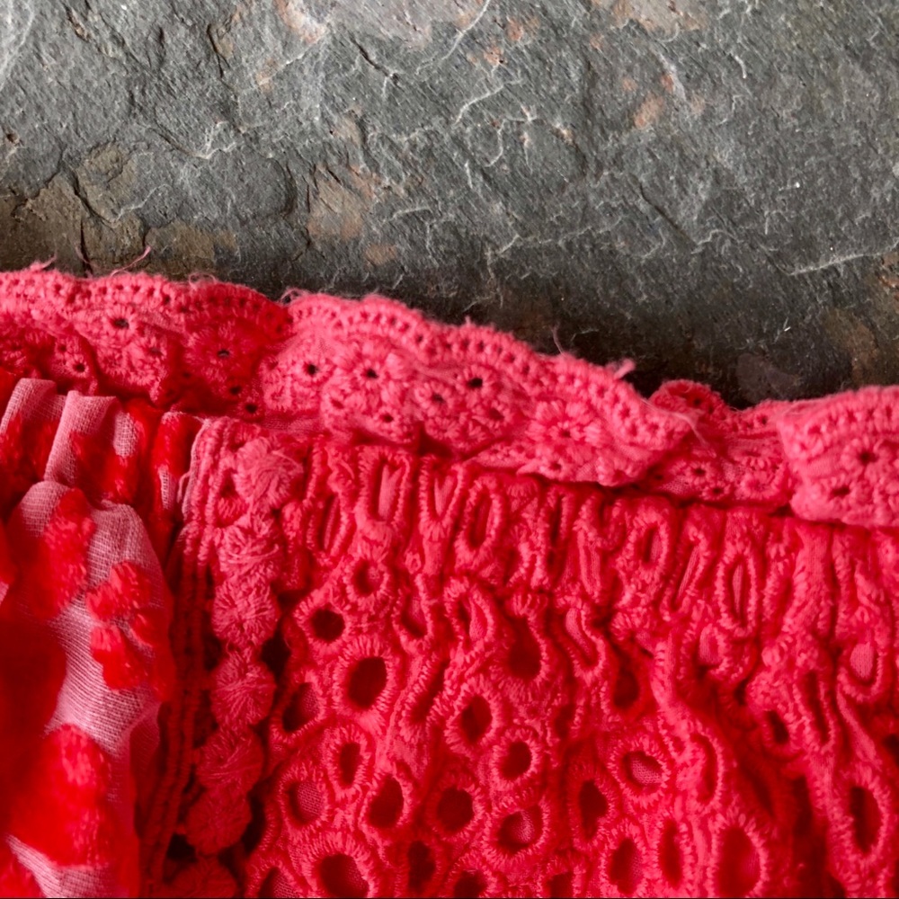 NWT CORAL STRAPLESS CROCHET HI-LO MAXI DRESS - Picture 8 of 8